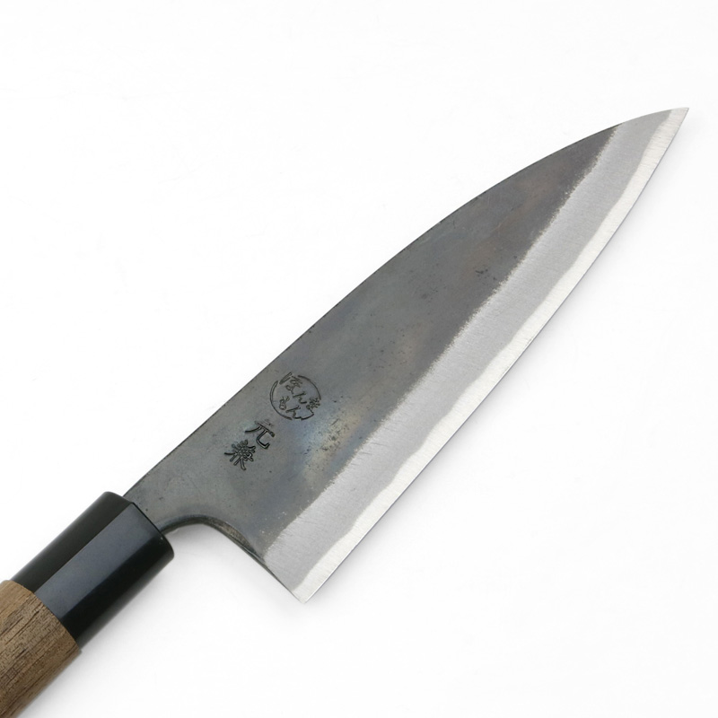 元兼 舟行包丁 両刃 150mm 青紙1号 割込み 黒打ち仕上げ 極上品