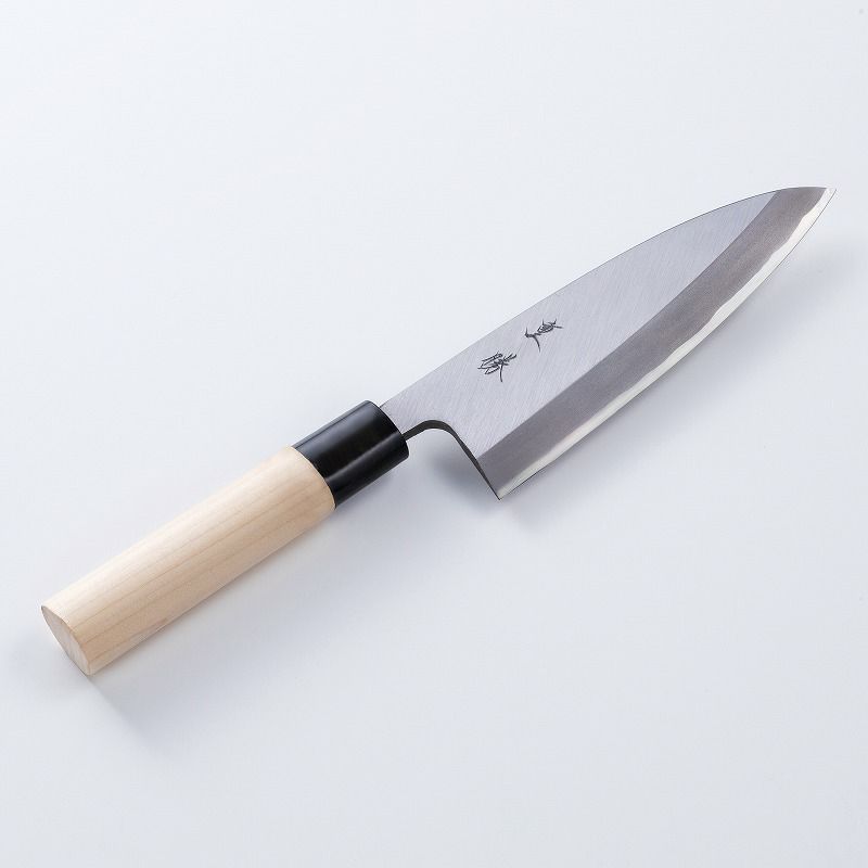 厳選 刃物・道具の専門店
丁寧な仕上げと切れ味の良い出刃包丁
堺重勝 出刃包丁 片刃 150mm 日本鋼 鋼付き 一般家庭用
堺 重勝 出刃包丁 150mm