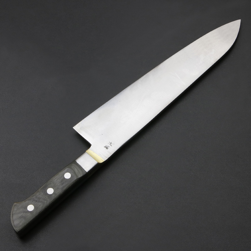 武蔵国光月作 洋出刃包丁 両刃 270mm