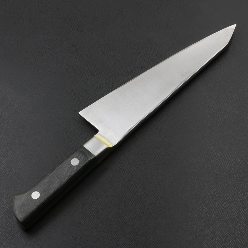 武蔵国光月作 ガラスキ包丁 片刃 180mm