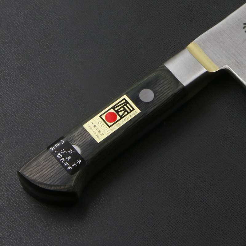武蔵国光月作 ガラスキ包丁 片刃 180mm