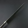 武蔵国光月作 牛刀 両刃 300mm 全鋼 真鍮ロウ付け口金付き 強化パッカー柄 手研ぎ本刃付け