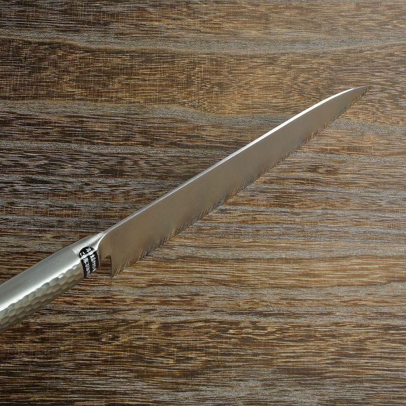 牛刀 両刃 180mm ステン＆ニッケル 63層鋼 ダマスカス模様 ステンレス一体型