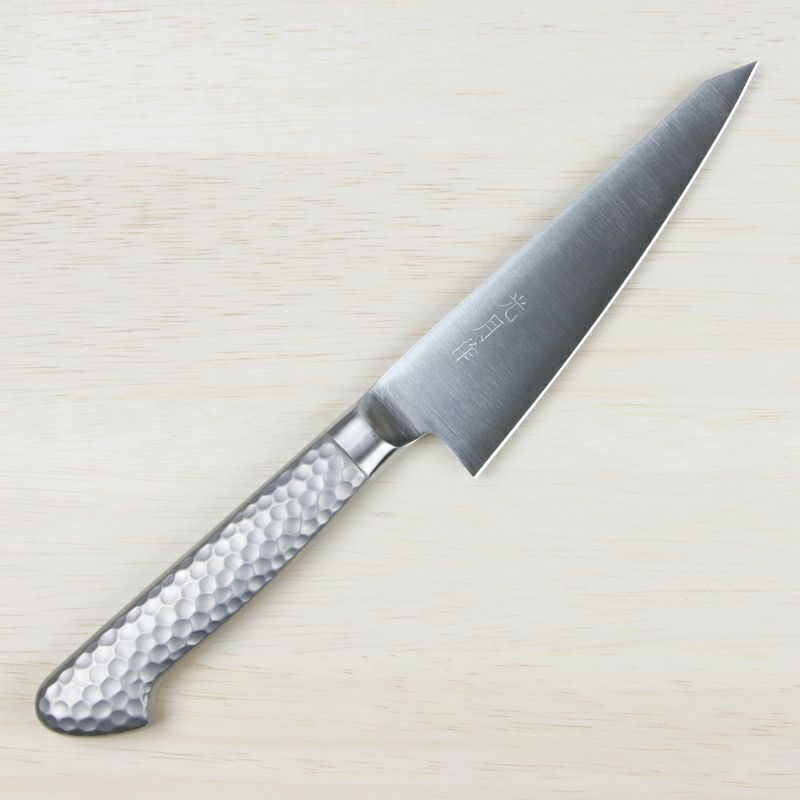 光月作 骨スキ包丁 両刃 150mm モリブデンバナジウム鋼 ステンレス一体型 全体