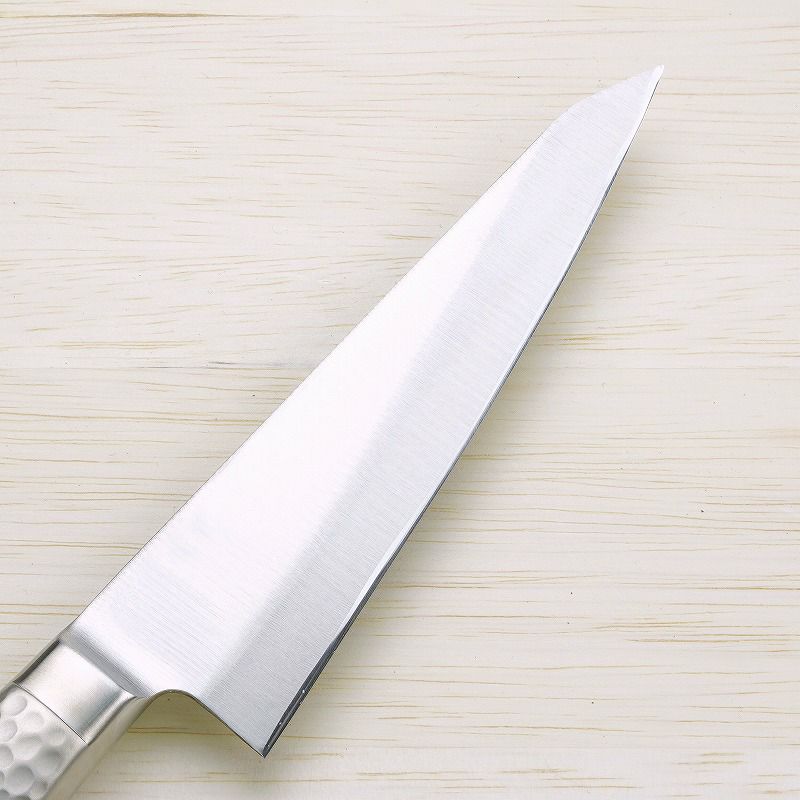 光月作 骨スキ包丁 両刃 150mm モリブデンバナジウム鋼 ステンレス一体型 刃先