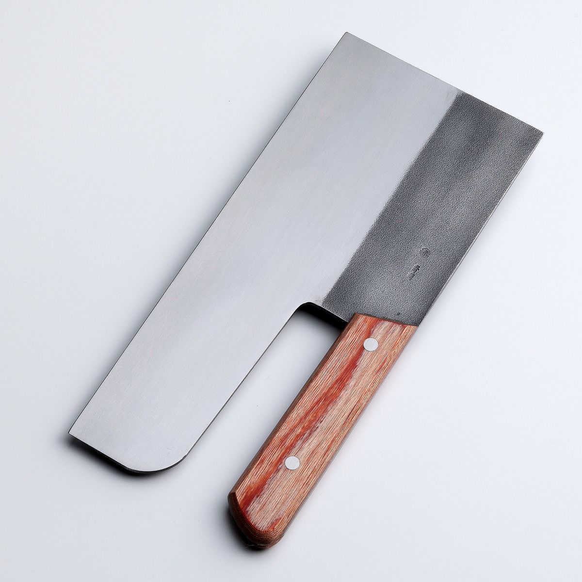 安来青紙鋼 麺切包丁300mm 本刃付 木柄 裏