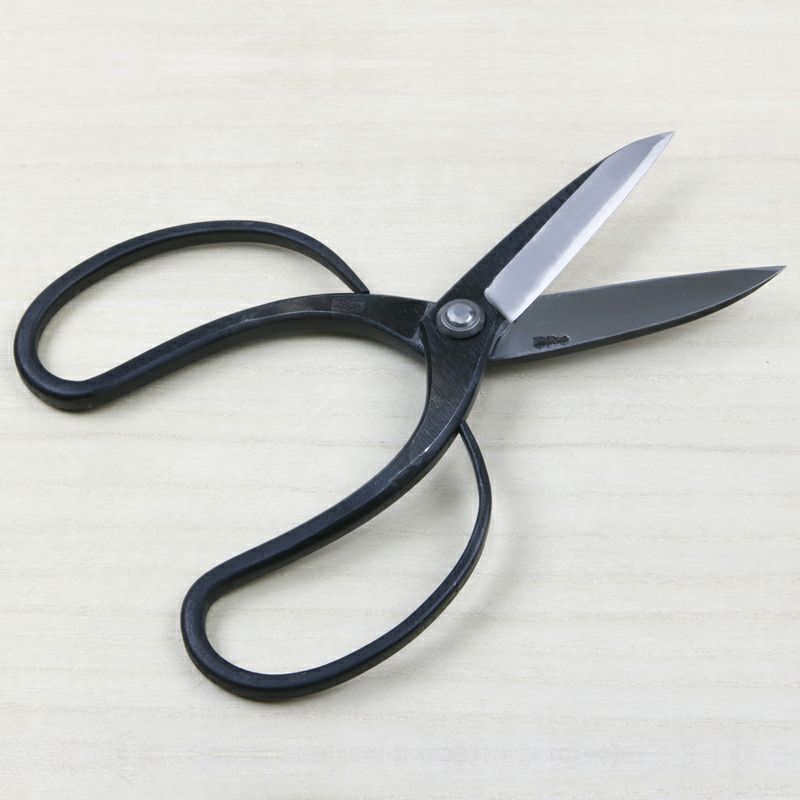 佐保 庭師型鋏 3寸5分刃 青紙鋼 カシメ止め 総手造り鍛造品 開き