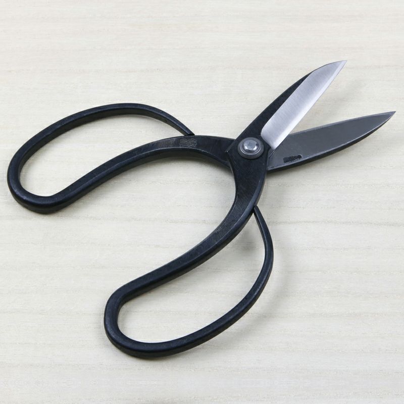 佐保 庭師型鋏 3寸刃 青紙鋼 カシメ止め 総手造り鍛造品 開き