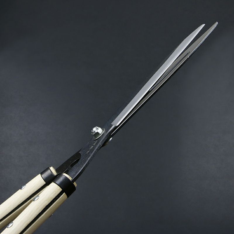 花隈川 刈込鋏 210mm 白紙鋼 鋼付 斜め