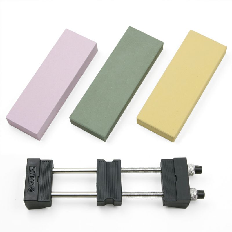 京東山 ST 人造砥石 3点セット 荒砥石 中砥石 仕上げ砥石 ゴム砥石台付き