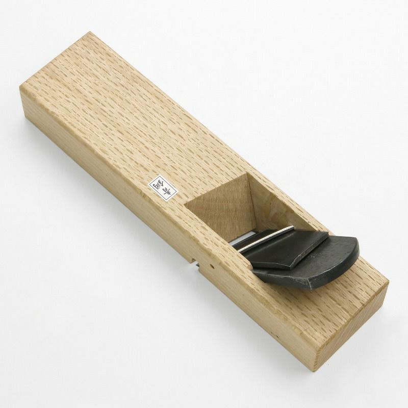 伯龍斎 際鉋 左 42mm 青紙1号 釜地 白樫8寸台 二枚鉋