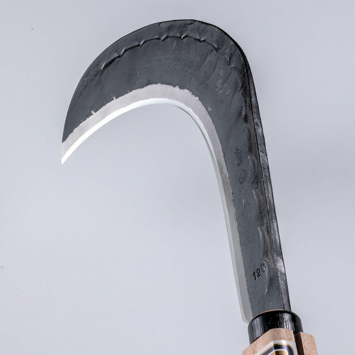 雄鹿 造林鎌 両刃 兼用型 青紙 450g 中曲