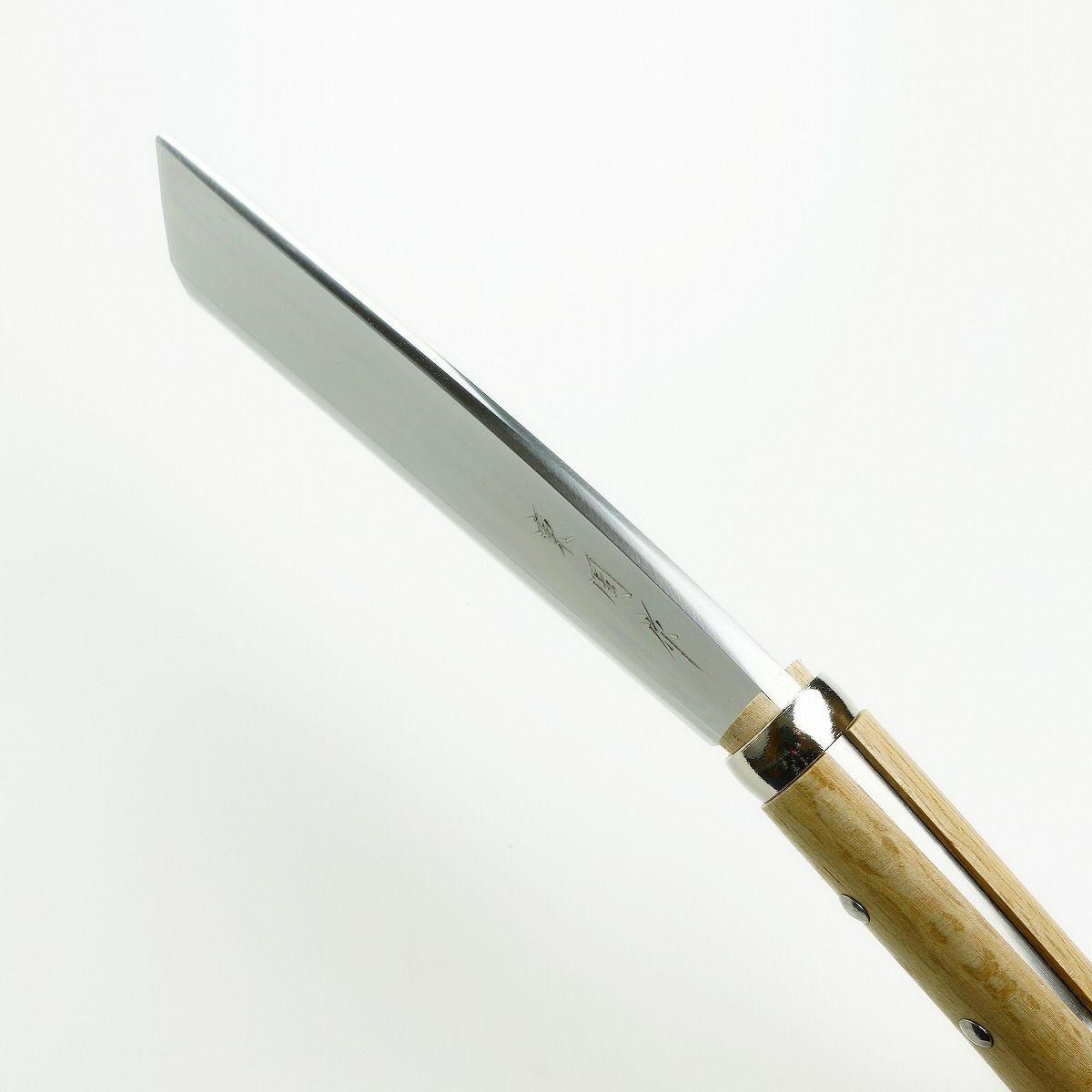 東周作 極上 腰鉈 片刃165mm 並幅 左利き用 青紙鋼 鞘付き 本職向け