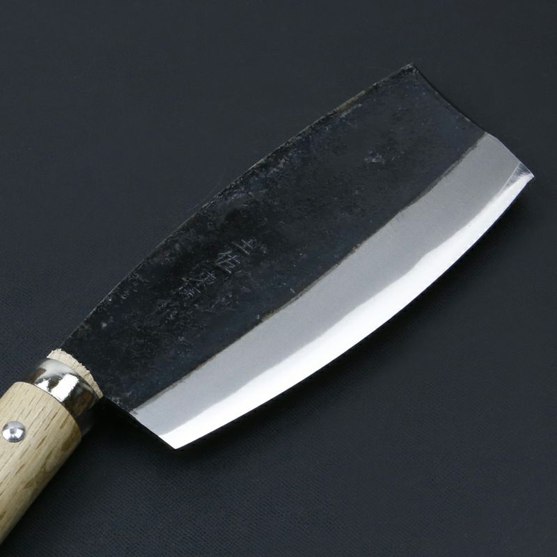 東周作 極上 枝打鉈 改良型500g 青紙鋼 鞘付き 刃