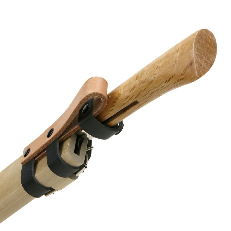 東周作 竹割鉈 両刃180mm 青紙鋼 鞘付き 柄