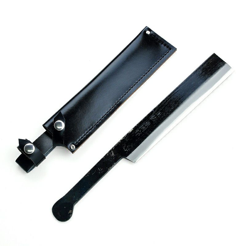 東周作 竹割鉈 両刃180mm 青紙鋼 ケース入