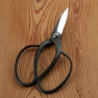 佐保 庭師型鋏 3寸刃 白紙鋼 カシメ止め 総手造り鍛造品 全体