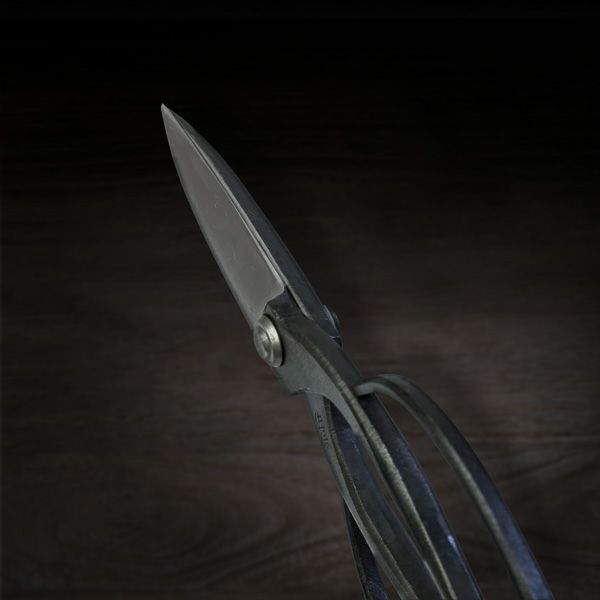 佐保 庭師型鋏 3寸刃 白紙鋼 カシメ止め 総手造り鍛造品