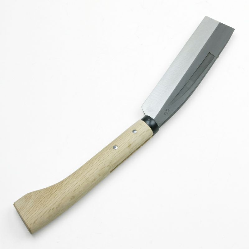 日野浦刃物工房 味方屋作 片刃 古型6.0 白樫柄 鞘付き