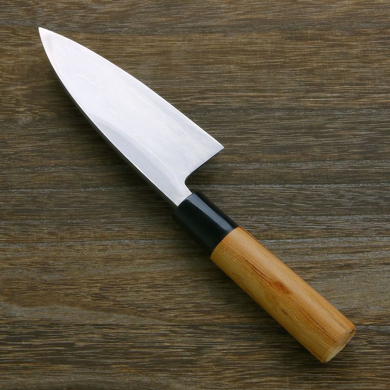 小出刃包丁 片刃 120mm  白紙2号 鋼付 左利き用