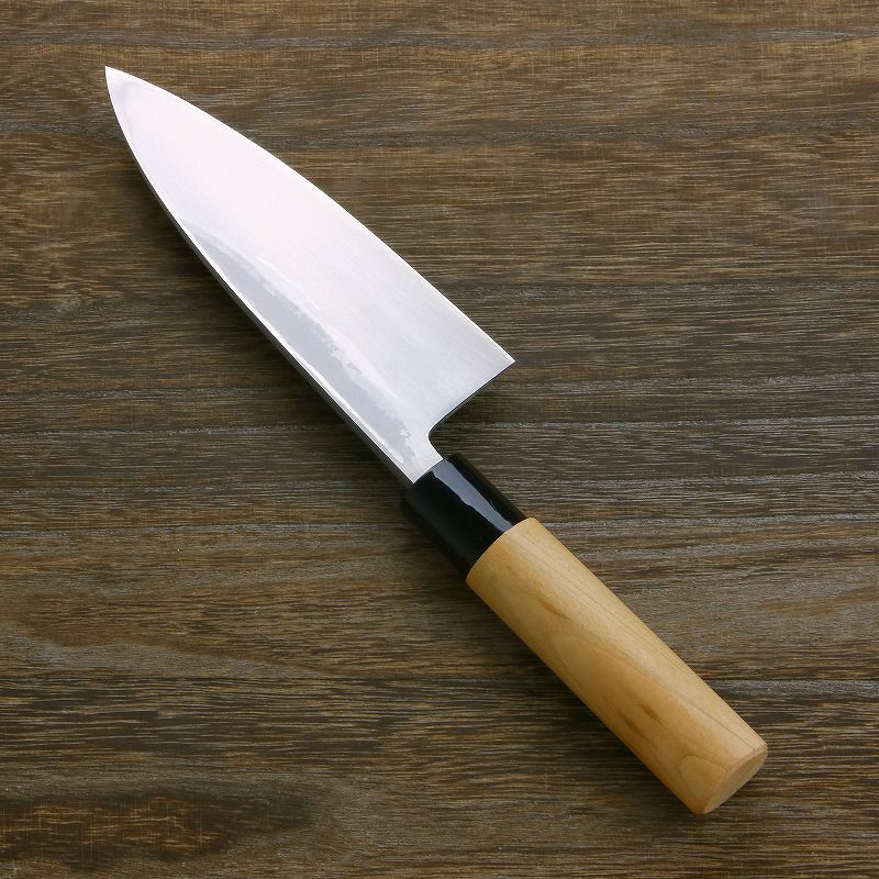 出刃包丁 片刃 150mm 白紙2号 付け鋼 左利き用