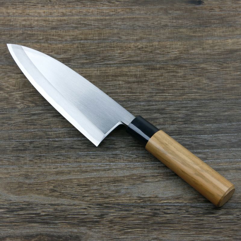 出刃包丁 片刃 165mm 白紙2号 鋼付 左利き用