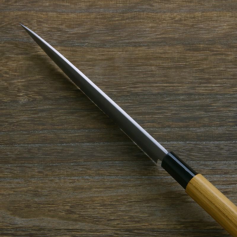 柳刃包丁 片刃 180mm 白紙2号 鋼付 左利き用