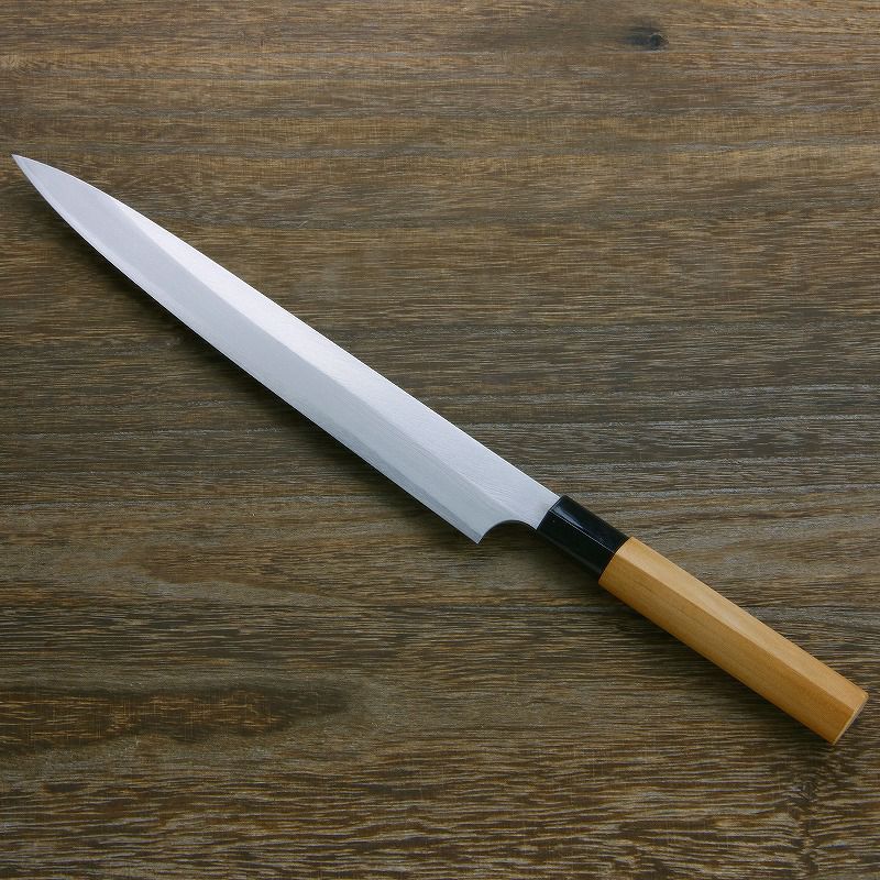 柳刃包丁 片刃 270mm 白紙2号 鋼付 左利き用 一般家庭向け | 厳選 刃物 