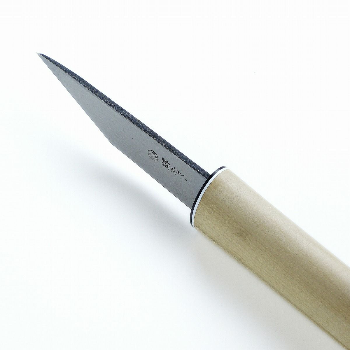 昭三作 横手小刀 90mm 黒打ち片刃 右利き用 木鞘付 本職向け