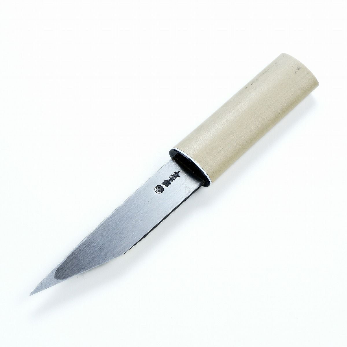 昭三作 横手小刀 120mm 黒打ち 片刃 右利き用 木鞘付 本職向け