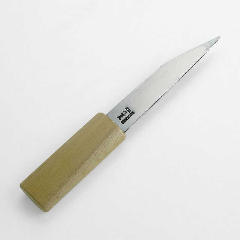 美貴久 横手小刀 135mm 槌目 片刃 右利き用 木鞘付