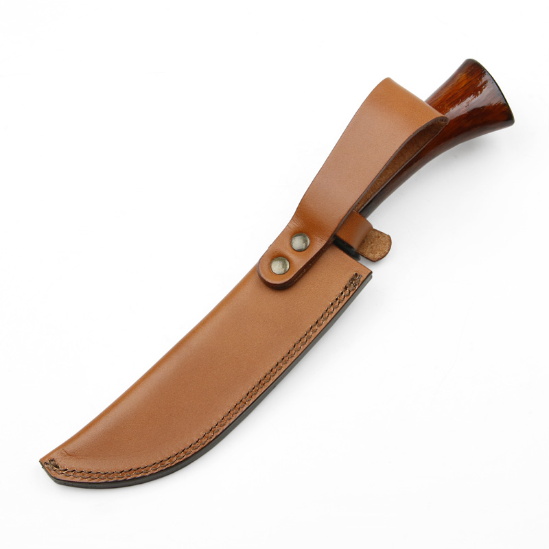 東周作 アウトドア用黒打剣鉈 150mm 白紙鋼 オイルステン仕上げ ケース付き ケース