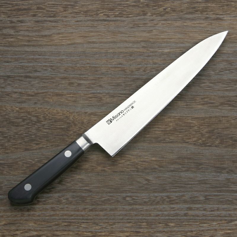 ミソノモリブデン鋼牛刀210mm×4本 楽天市場】ミソノ MISONO モリブデン鋼 牛刀サーモン ツバ付 210mm