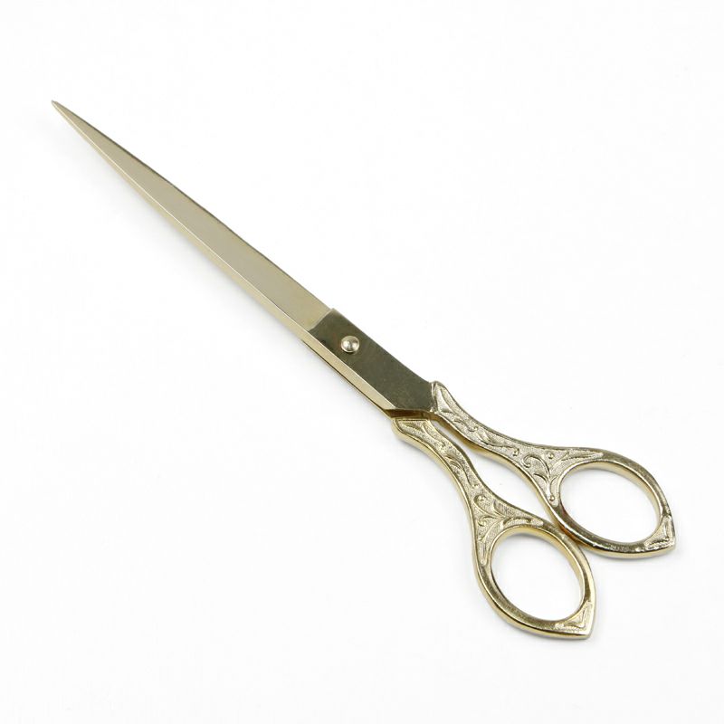 唐草 総金テープ切鋏 210mm 桐箱入 裏
