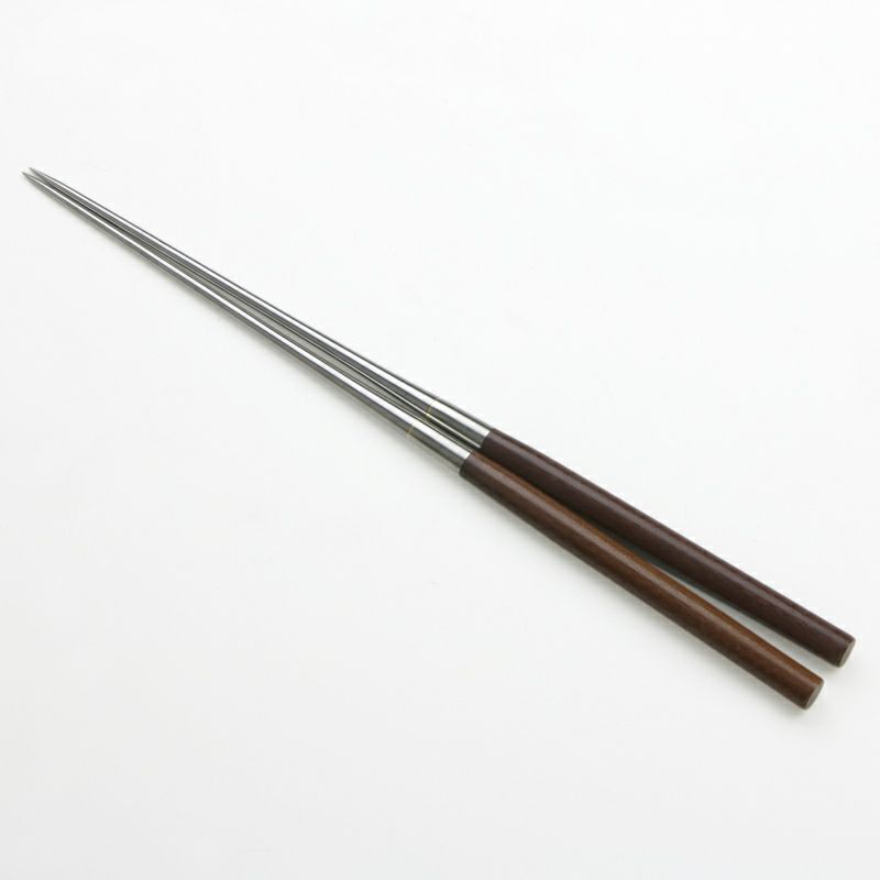 高級料理用箸 盛箸(真菜箸） パープルハート柄 150mm