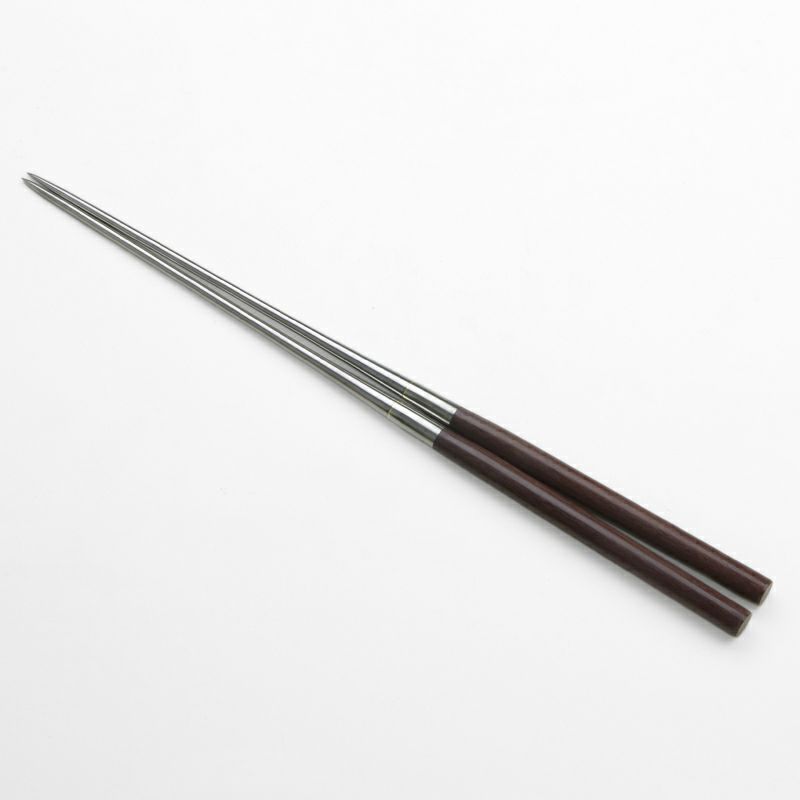 高級料理用箸 盛箸(真菜箸） パープルハート柄 165mm