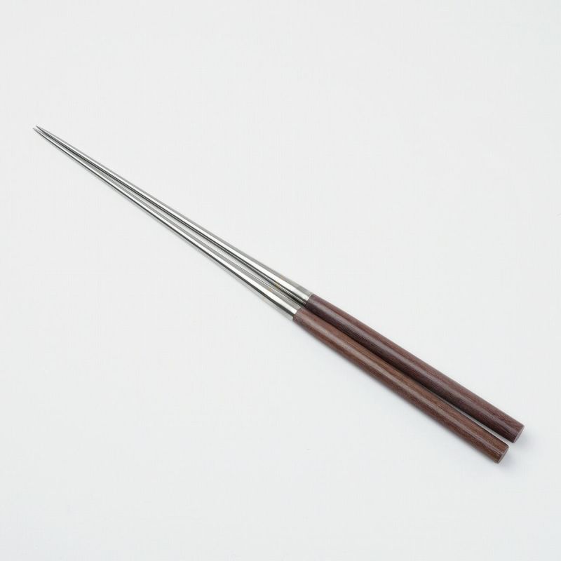 高級料理用箸 盛箸(真菜箸） パープルハート柄