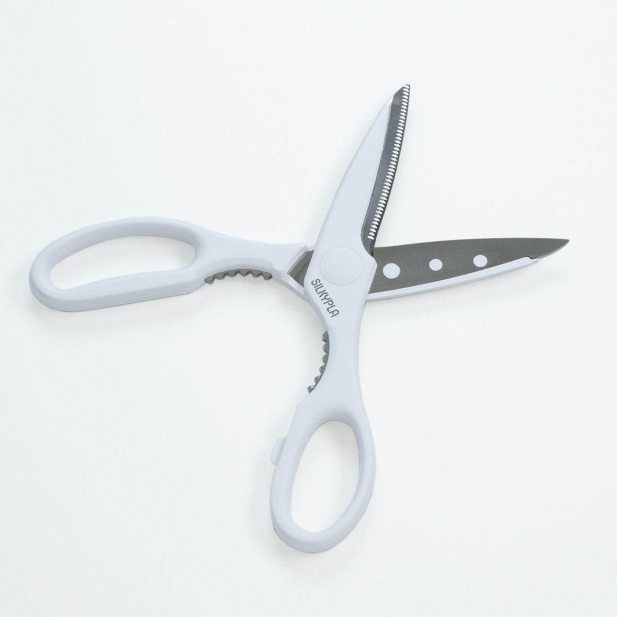 キッチンバサミ ステンレス製 白 抗菌仕様