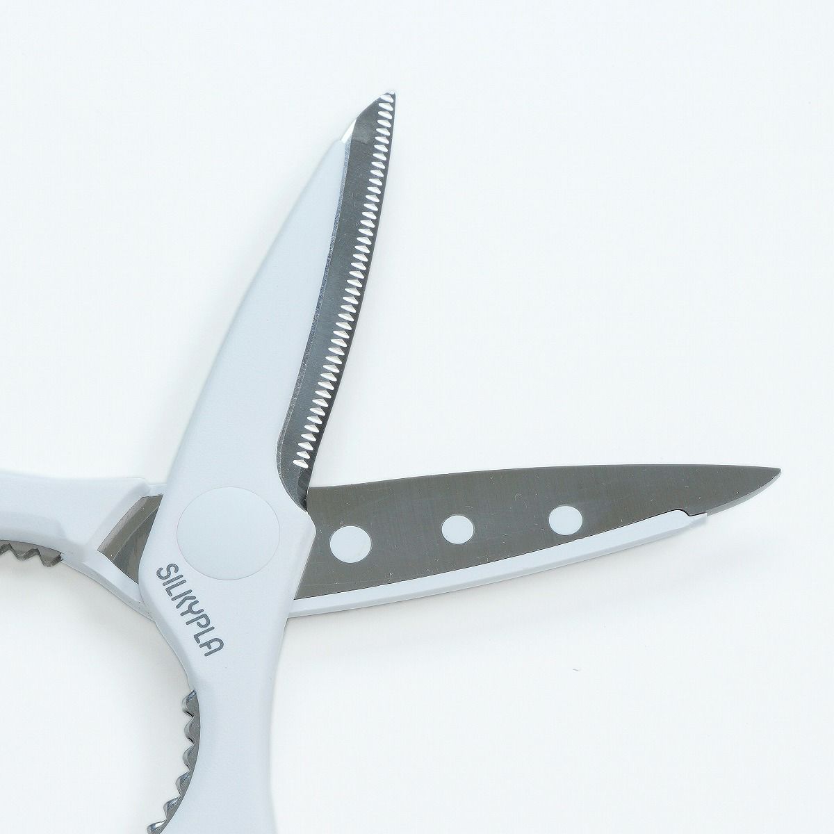 キッチンバサミ ステンレス製 白 抗菌仕様