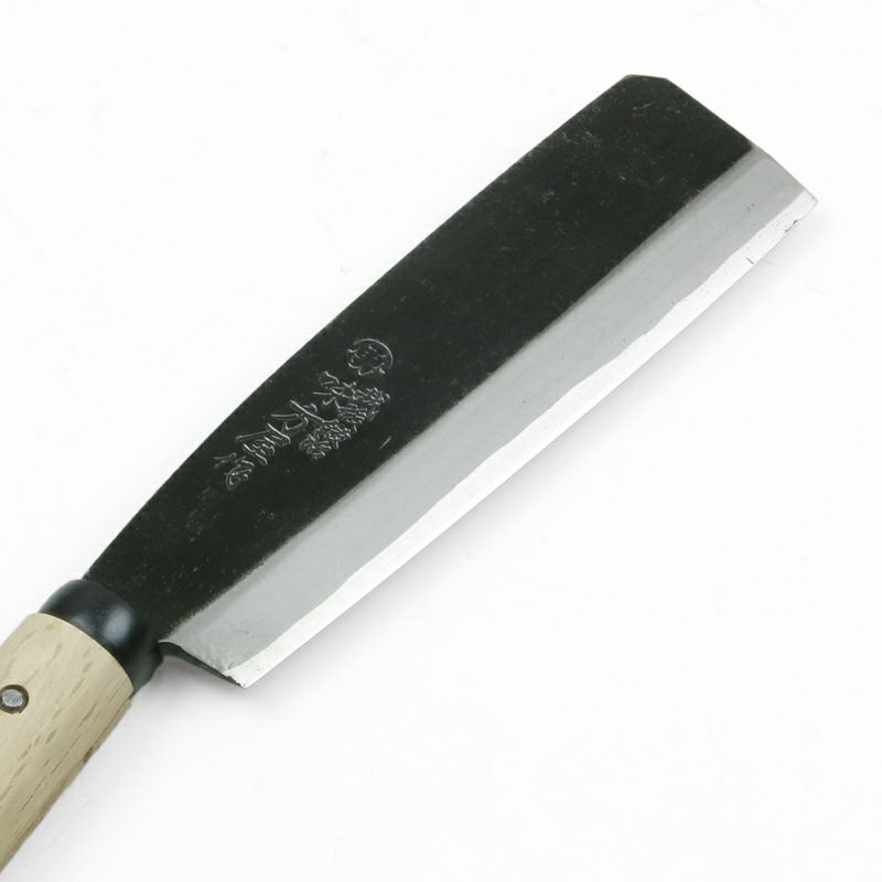 日野浦刃物工房 味方屋作 片刃 東北型6.0 白樫柄 鞘付き