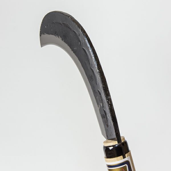 雄鹿 鉈鎌 両刃 150g 青紙鋼 柄付 革ケース付 土佐打ち刃物 極上品