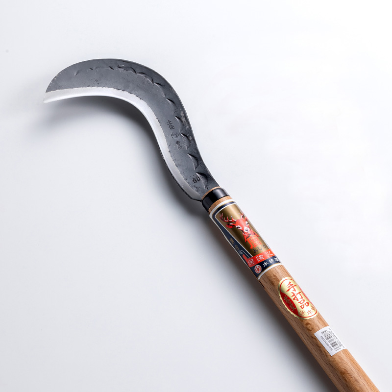 雄鹿 藪切鎌 両刃 青紙鋼 300g 尺3柄付 カバー付き 土佐打ち刃物 極上品