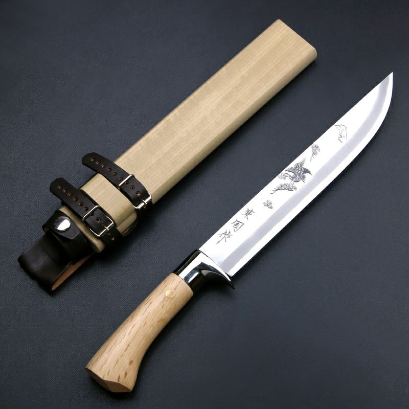 東周作 極上 狩猟剣鉈 8寸 「鷹」 青紙鋼 土佐火造り鉈