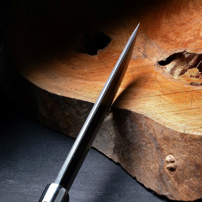 東周作 狩猟用 黒打剣鉈 青紙鋼 乱刃7寸 洋漆仕上