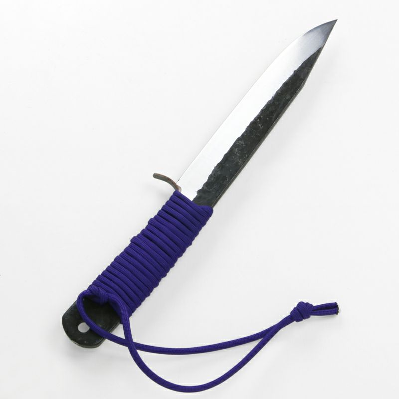 如月 青紙鋼剣ナタ 165mm ロープ巻柄 本革ケース付