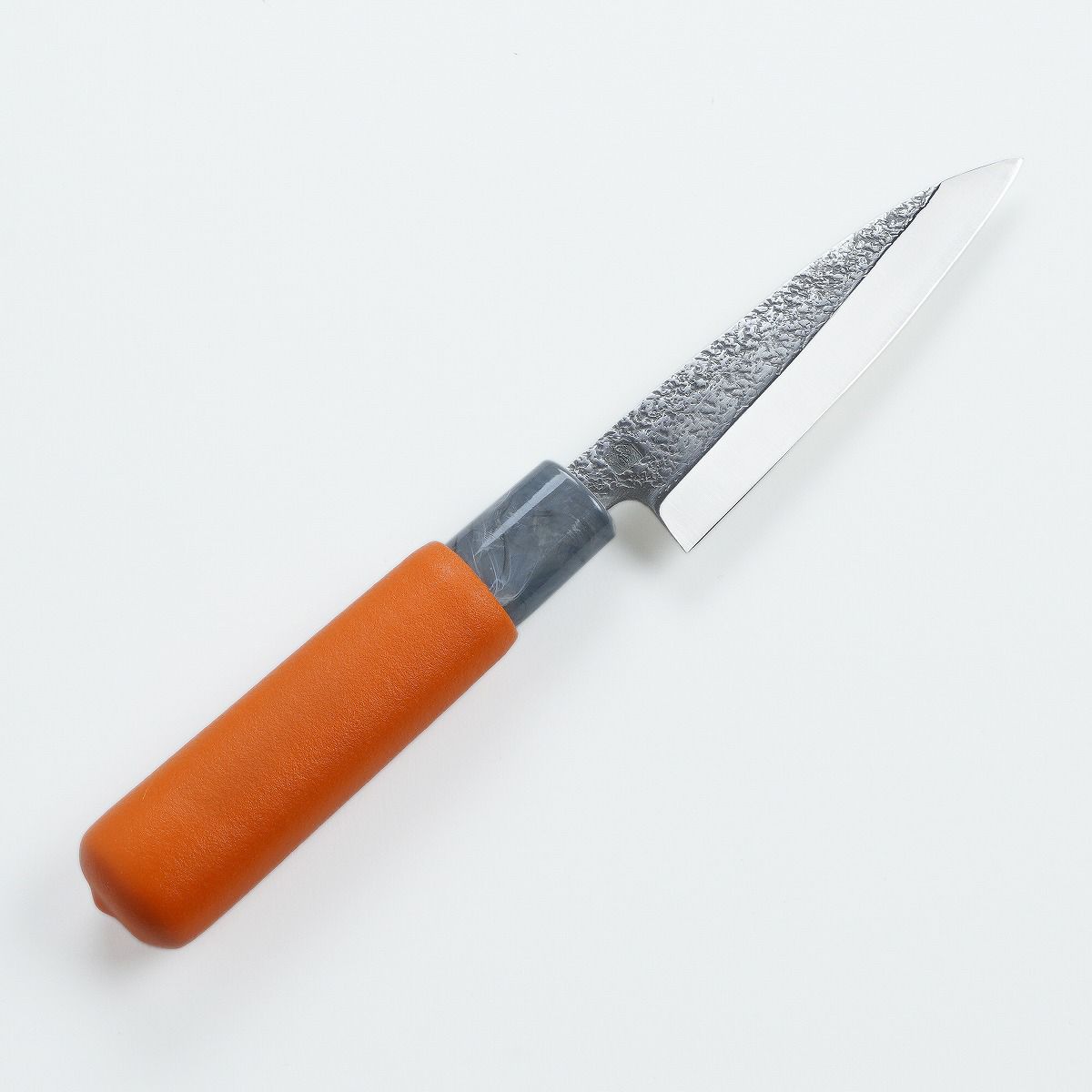 貝裂き包丁片刃105mmV金10号槌目仕上げPVCグリップ