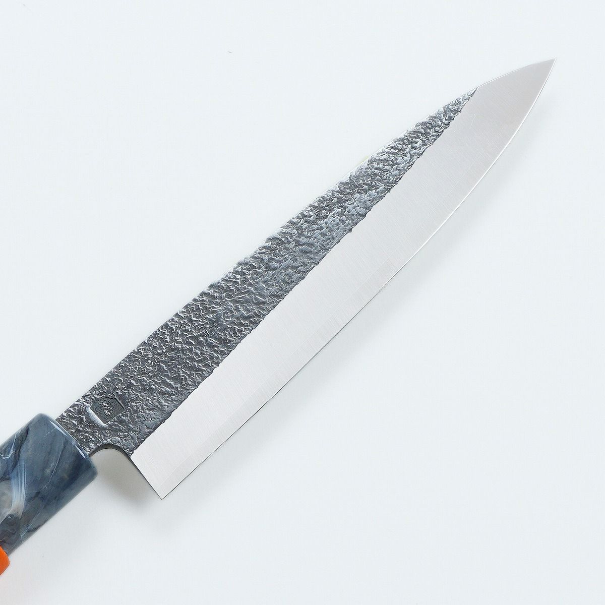 貝裂き包丁片刃150mmV金10号槌目仕上げPVCグリップ