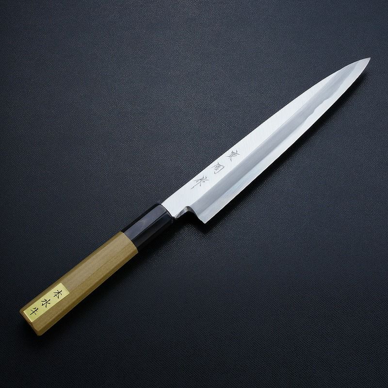 東周作 柳刃包丁 210mm 青紙2号鋼