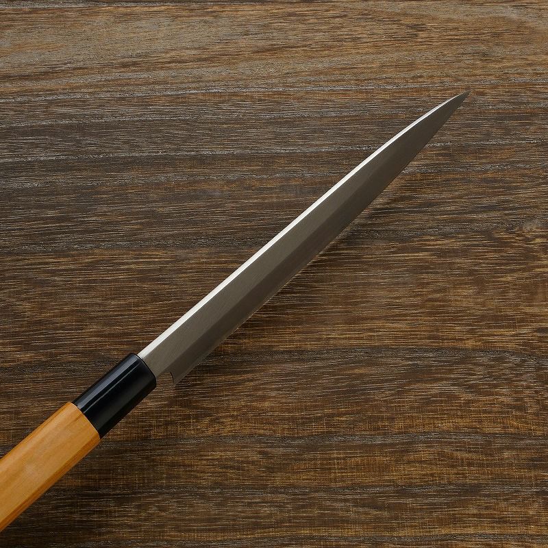 柳刃包丁 片刃 180mm 青紙2号 鋼付 桜柄