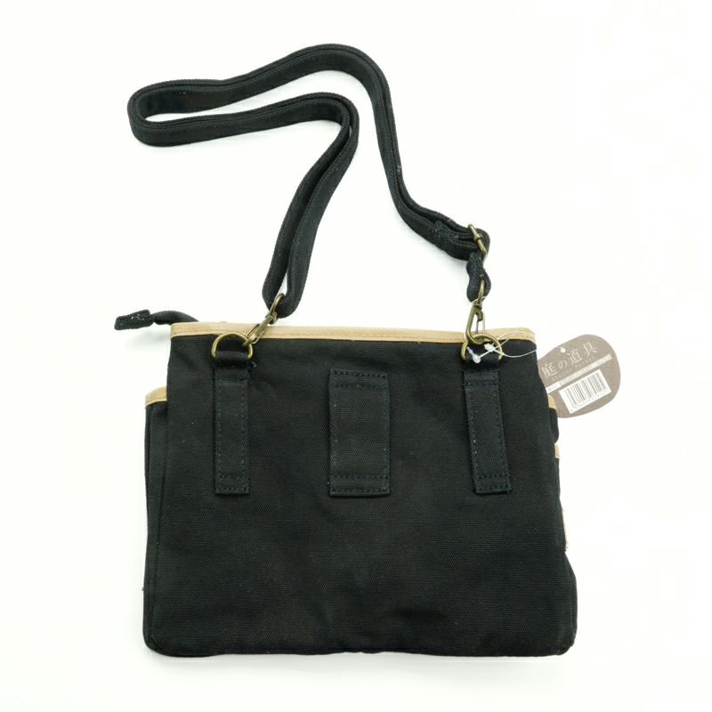 ガーデニング用 腰袋 ワイド 黒 裏